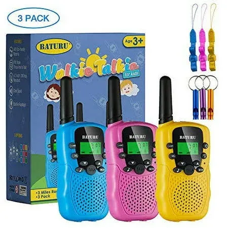 Walkie Talkies for Kids Toys for Boys Girls 4-6, 3 Miles Range Walkie Talkie to Camping, Outdoor 4 Year Old Girl Birthday Gifts for 3 4 5 6 7 Year Old Boy Girl Gifts Age 6-8 (Blue)