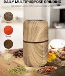 Cool Knight Herb Grinder Electric Spice Grinder Large Capacity/High Rotating Speed/electric-electric Grinder for Spices and Herbs (Wood Grain 2)