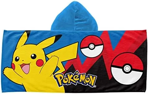 Pokemon Bounce And Bolt Hooded Youth Beach Towel