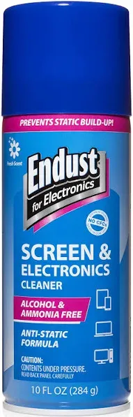 Endust for electronics; Anti-Static Screen & Electronics Multi-Surface Cleaning Spray; Foaming, Streak & Residue Free; Ammonia & Alcohol