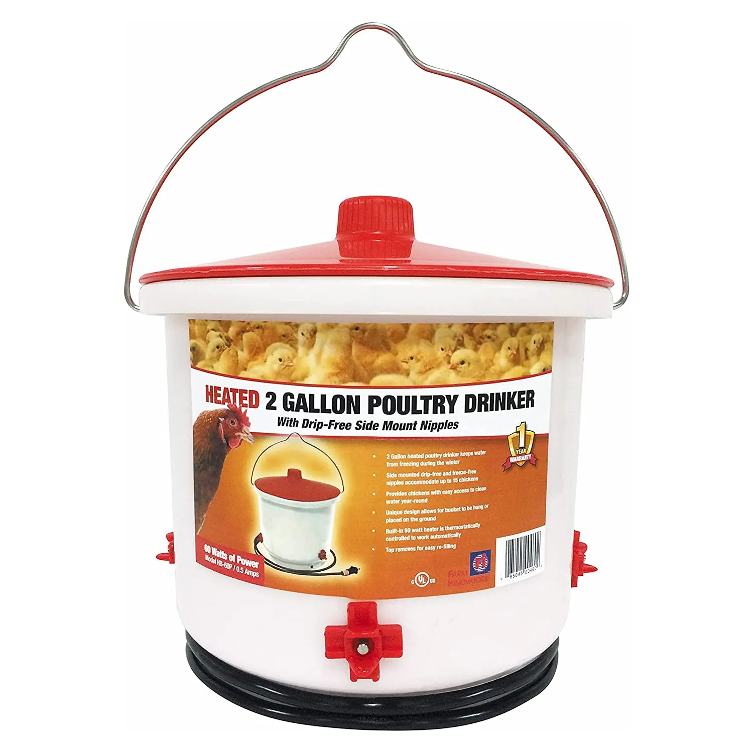 Farm Innovators 2 Heated Poultry Drinker