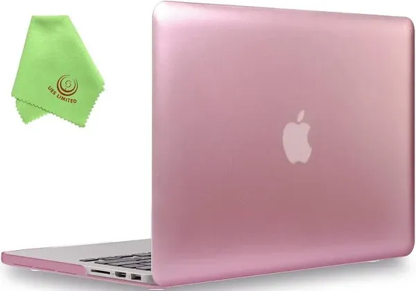 UESWILL Plastic Hard Shell Case Compatible with MacBook Pro (Retina, 15-inch, Mid 2012/2013/2014/Mid 2015), Model A1398, NO CD ROM, NO Touch Bar, Rose Gold