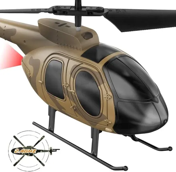 VATOS Remote Control Helicopter for Kids, Camouflage RC Helicopter, 2.4GHz Radio Controlled Helicopter with Gyro 3 Channel Indoor Toy, One-Key Take-Off, Gift for Boys Adults