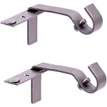 Fast Fit Pewter Gray Curtain Rod Bracket 5/8 in. L