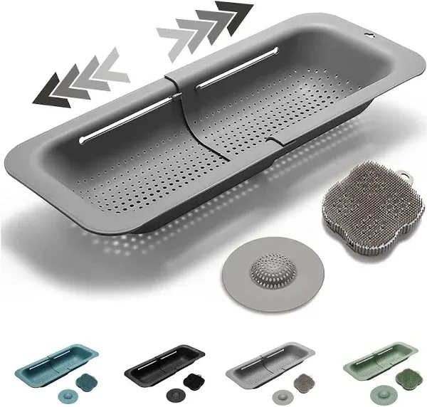 KV Kitchen Tools BPA Free Expandable Sink Colander Basket