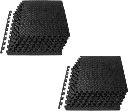 12pc Puzzle Exercise Mat w/ EVA Foam Interlocking Tiles 48 Sq Ft GYM Home