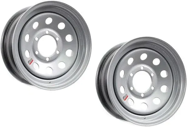 eCustomrim Trailer Rim Wheel 15x6 6 Lug On 5.5 in. Center Silver Modular