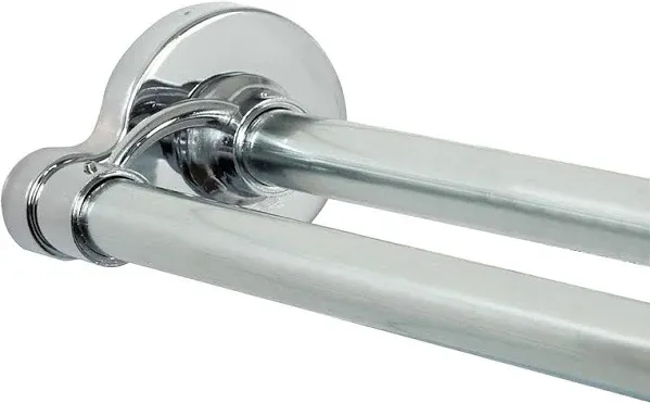 Zenna Home 36602SS 44" To 72" Chrome Double Shower Rod