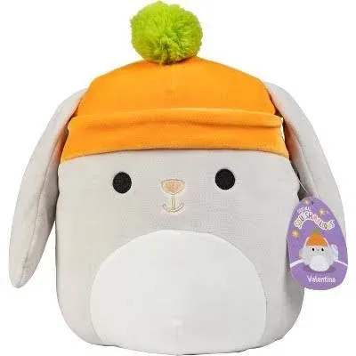 Squishmallows 10-Inch Valentina The Grey Bunny - Official Jazwares 2024 Easter &amp;