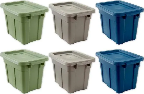 Organize Your Home Small Spaces Colorful Storage Bins with Lids (6 Pac)