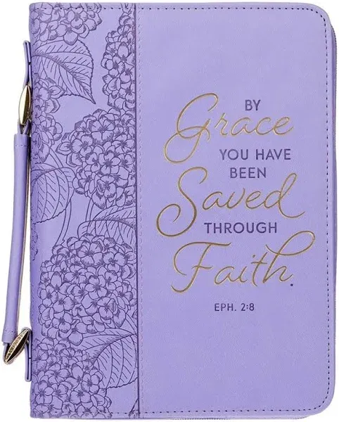 by Grace you've Been Saved Bible Cover, Large | Christian Art Gifts