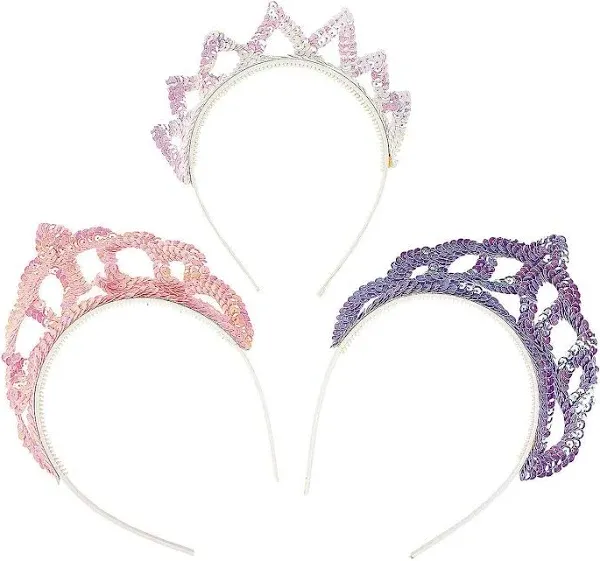 Fun Express Pastel Sequin Tiaras