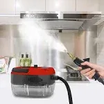 Hombasing Steam Cleaner, 2500W Handheld Steam Cleaner, 6 Speeds High Pressure Temperature Steam Cleaning Machine with 3 Brush Heads for Kitchen