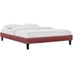 Modway Reign King Performance Velvet Platform Bed Frame - White