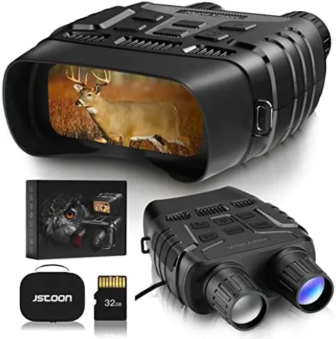 Digital Infrared Night Vision Goggles - 4''/3'' Night Vision for Viewing in 100% Darkness-4K UHD/4K Video for Hunting, Camping, Birds Watching