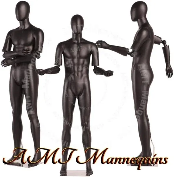 AMT Mannequins Flexible Posable Bendable Male + Metal base HMC1-1-DS