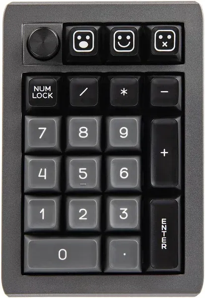 EPOMAKER EK21 VIA Gasket Number Pad, Bluetooth 5.0/2.4ghz/Wired Hot Swappable Numpad, with Poron Foam, Aluminum Alloy Knob, 1000mAh Battery, Programmable (Black, Gateron Pro Yellow)