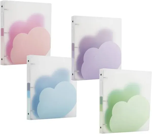  Products Cloud, Ring Binder, Pack of 4 (50493-6457) 1&#034;