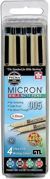 G.T. Luscombe Company, Inc. Pigma Micron 005 Ultra Fine Point Bible Note Pen