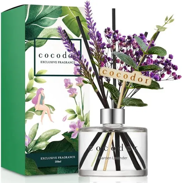 COCODOR Lavender Reed Diffuser/Garden Lavender / 6.7oz(200ml) / 1 Pack/Home Decor & Office Decor, Fragrance and Gifts