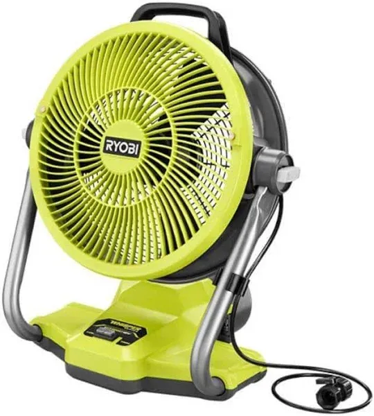 RYOBI 18V ONE+ Hybrid WHISPER SERIES 12 in. Misting Air Cannon Fan (