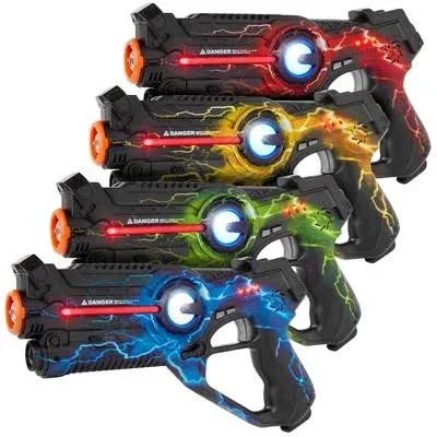 Laser Force Tag Blasters Kids &amp; Adults Set 2 Guns &amp; Life Indicators BCP Age 8+ 