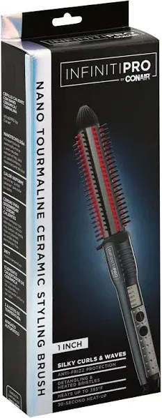 CONAIR INFINITIPRO Hot Styling Brush Nano Tourmaline Ceramic 1 inch