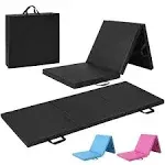 Cap All Purpose Folding Anti Tear Exercise Training Aerobic Fitness Gym & Balance Mat. 72 inchl x 24 inchw x 2 inch Thick, Black