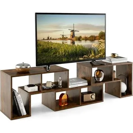 3 Pieces Console TV Stand, Free-Combinati<wbr/>on Entertainment Center for 50 55 60 65