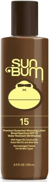 Sun Bum Premium Sunscreen Browning Lotion SPF 15 For All Skin Types 8.5 oz 04/24