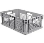 Hudson Exchange 24 x 16 x 8 (1 Pack) Mesh Straight Wall Handled Storage Container Tote, Gray