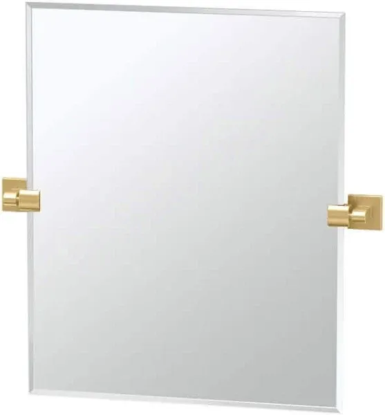 Elevate Collection - 24" Rectangular Mirror in Brushed Brass by Gatco Bath Accessories