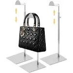 Retail Metal Purse Holder with Adjustable Height Bag Display Racks Women Handbag Display Stand