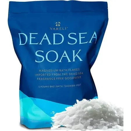 Dead Sea Bath &amp; Foot Soak Magnesium Bath Salt Flakes 5lb