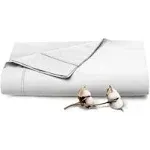 Pizuna Pure 100% Cotton Flat Sheets Only Full Pearl Grey (1 PC), Luxurious 400 Thread Count Long Staple Cotton Sateen with 4inch Hem (Combed Full Flat Sheet Only Cotton)