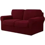 CHUN YI 5 Piece Stretch Loveseat Sofa Cover, 2 Seater Couch Slipcover with Tw...