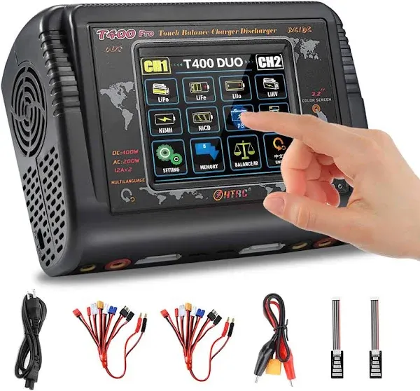 LiPo Charger dul rc car Battery Charger touch screen ac 200w dc 400w 12a balance