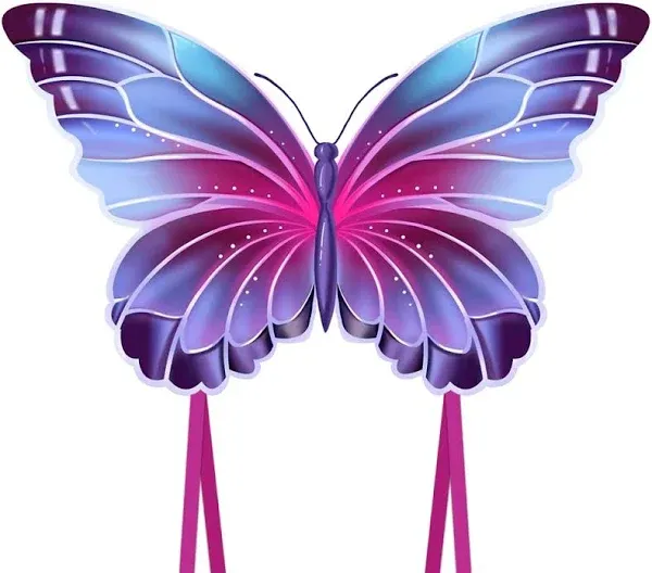 Butterfly Kite for Kids & Adults, Easy to Fly Gorgeous Kite with Long Tail Includes Kite String and Bag