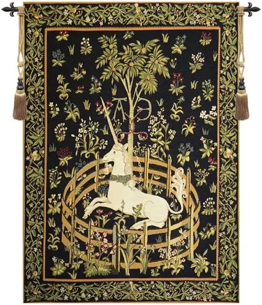 Portiere Medieval Lion European Tapestry - 27 in. x 77 in. Cotton/Viscose/Polyester by Charlotte Home Furnishings