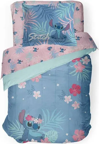 Jay Franco Disney Lilo &amp; Stitch Paradise Dream 5 Piece Twin Bed Set - Include...