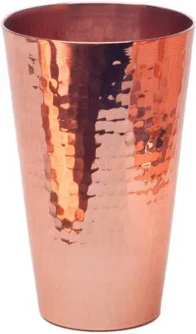 Ice Tea Cup | 25 Ounce Capacity | 100% Pure Copper, Heavy Gauge, Hand Hammere...