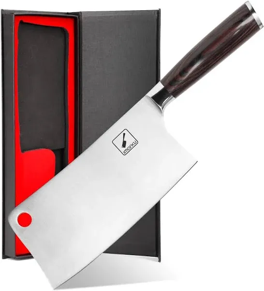 imarku Cleaver Knife 7 Inch Meat Cleaver - SUS440A Japan High Carbon Stainless Steel Butcher Knife with Ergonomic Handle, Ultra Sharp, Useful Kitchen Gadgets for Home and Restaurant