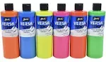 Sax Versatemp Heavy-Bodied Tempera Paint, 1 Pint Bottles, Assorted Fluorescent N