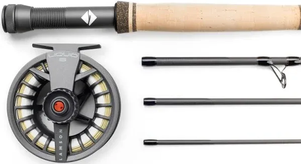 Lamson Liquid Fly Rod and Reel Outfit - 9&#039; 5WT 4 Piece Rod 