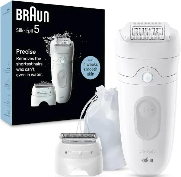 Braun Silk-épil 5 Epilator SE5-011, Wet &amp; Dry Hair Removal Device for Women