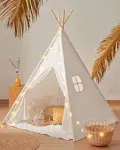 Tiny Land Kids Teepee Tent Children Play Tent with Mat & Carry Case