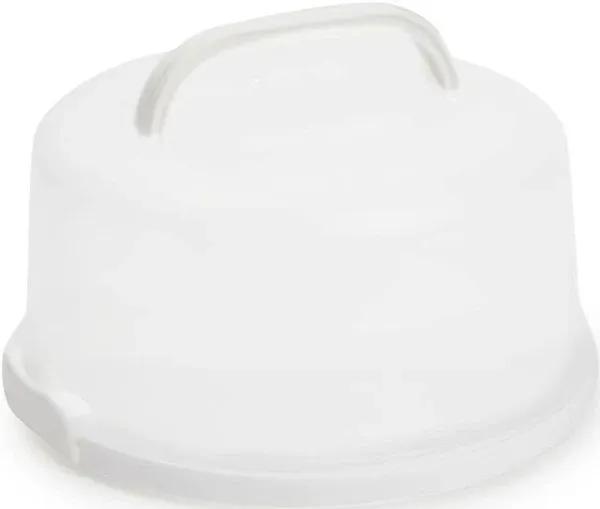 Juvale Round Cake Carrier with Lid and Handle