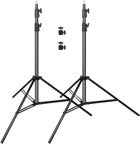 Heavy Duty Light Stand 9.5ft, Aluminum Alloy Lights Stand Spring Cushioned Adjustable Photo Video Lighting Stand, Photography Studio Tripod Stands for Flash LED Video Lights, Ring Lighting, Softboxes