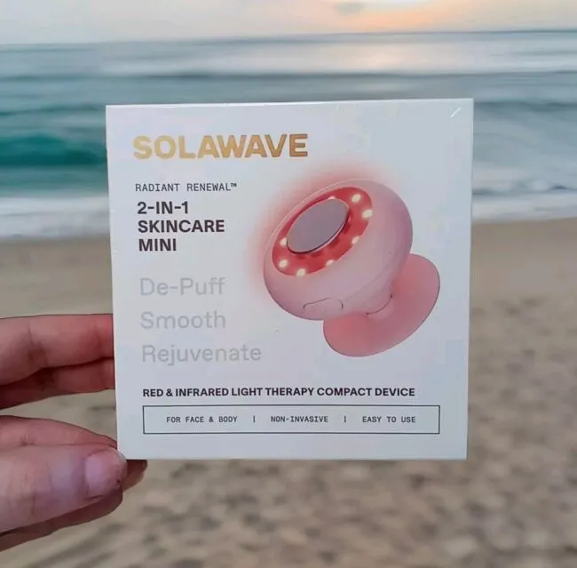 Solawave 2-In-1 Skincare Mini, NEW/SEALED Red And Infrared Light Therapy Compact