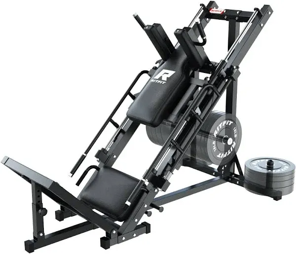 RitFit BLP01 45 Degree 3-in-1 Leg Press Hack Squat and Calf Raise Machine